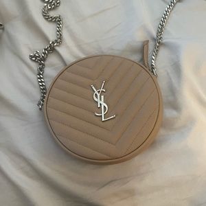 SAINT LAURENT VINYLE round camera bag